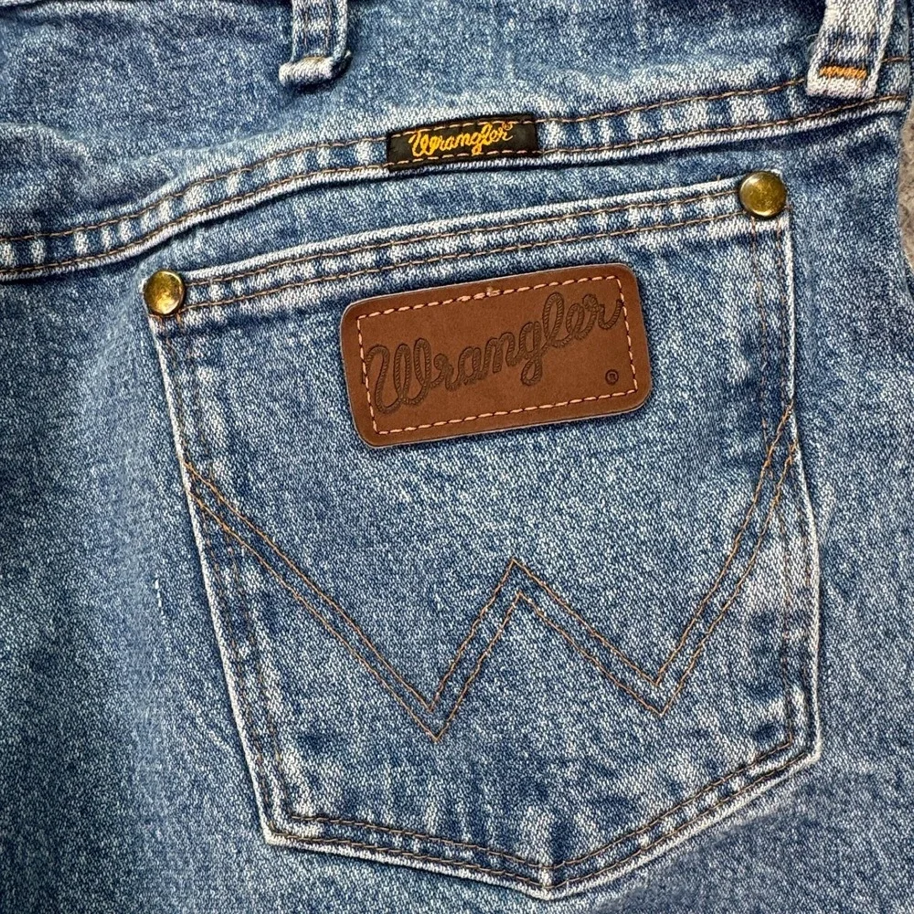 VTG Wrangler Jeans Men 36x32 Blue 47MWZ Regular Fit Western Rodeo Cowboy Y2K 90s